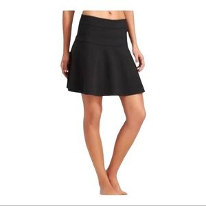 Athleta “Skyose” Twill Black Skater ALine Skirt 8